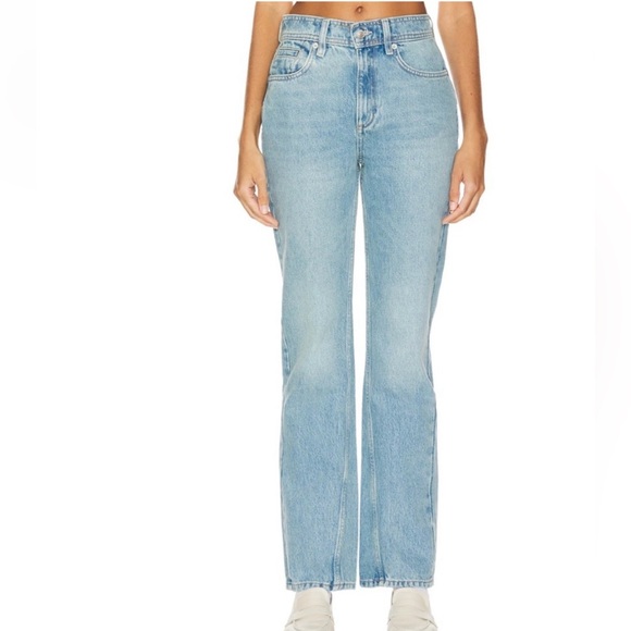 Free People Denim - FREE PEOPLE WE THE FREE Revolve Kena High Rise Straight Light Wash Denim